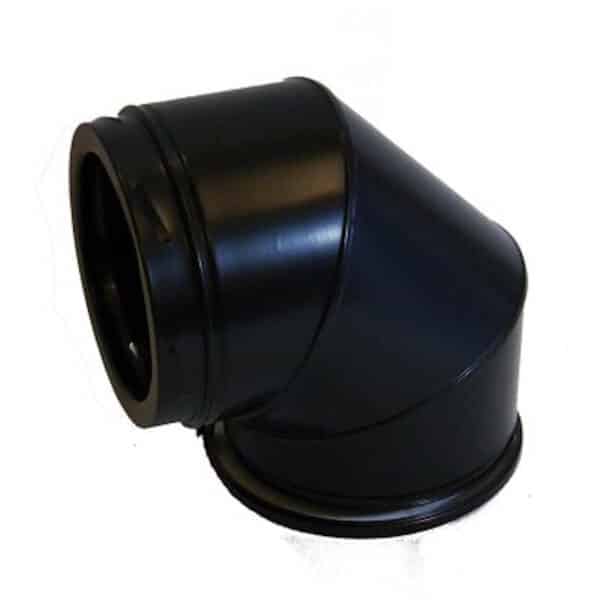 150mm Internal Diameter ICID Plus 90 Degree Elbow - Matt Black