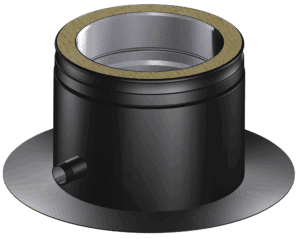 Dinak DW Design 6" (150mm) Black Base Plate With Drain