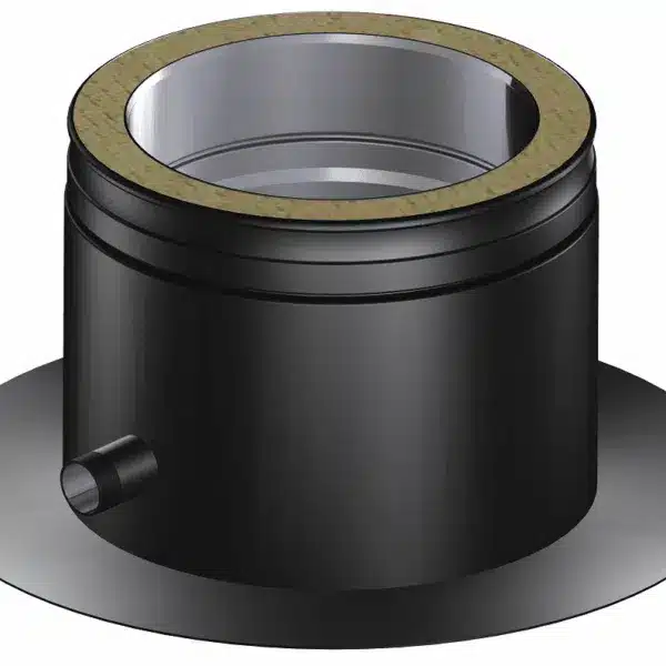 Dinak DW Design 6" (150mm) Black Base Plate With Drain