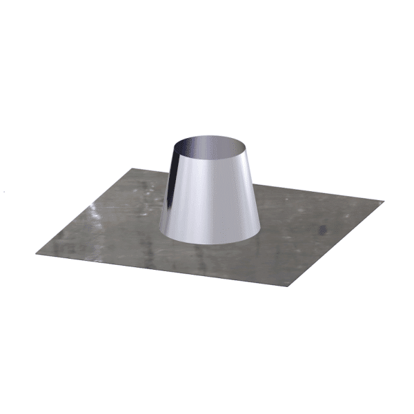 Dinak DW Design 6" (150mm) Flat Flashing Stainless Steel H200 Lead Base