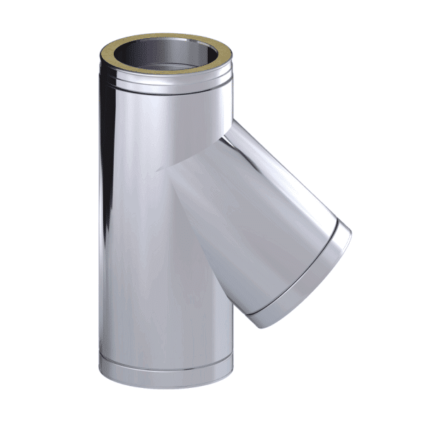 Dinak DW Design 6" (150mm) Stainless Steel 135 Degree Tee