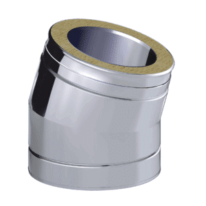 Dinak DW Design 6" (150mm) Stainless Steel 15 Degree Elbow