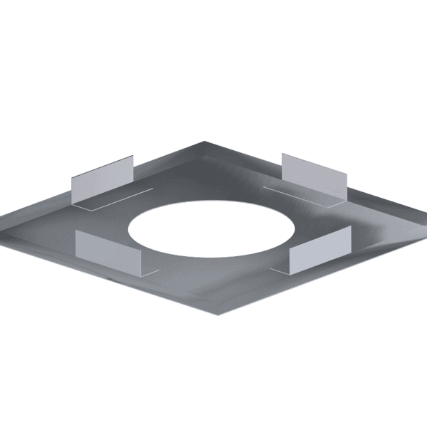 Dinak DW Design 6" (150mm) Unventilated Firestop Plate G80 Stainless Steel