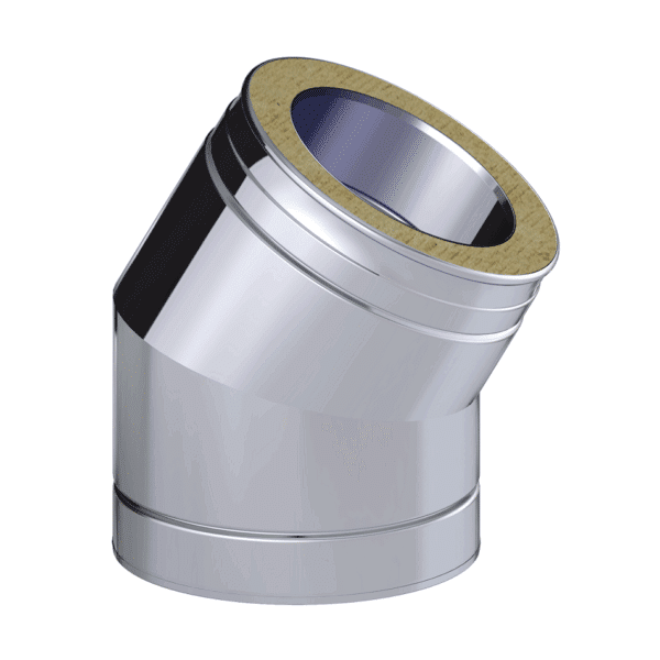 Dinak DW Design 5" (130mm) Stainless Steel 30 Degree Elbow