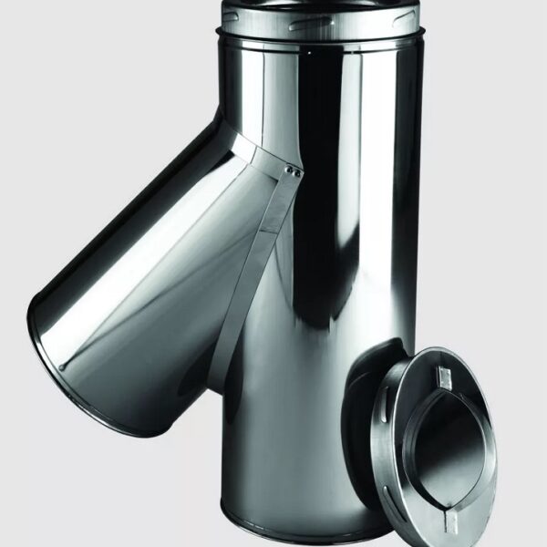 Stovax Professional XQ 6" (150mm) 135 Degree Tee With End Cap