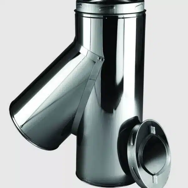 Stovax Professional XQ 6" (150mm) 135 Degree Tee With End Cap