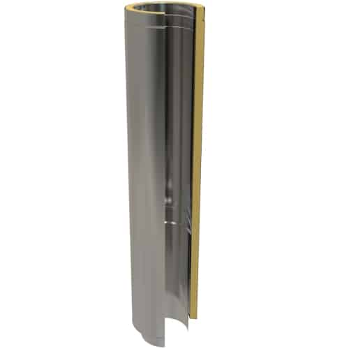 TW Pro Stainless Steel 5" (125mm) Connecting Pipe Starter Length 1000mm