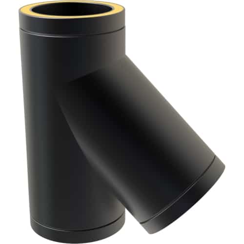 TW Pro Matt Black 6" (150mm) 135 Degree Tee