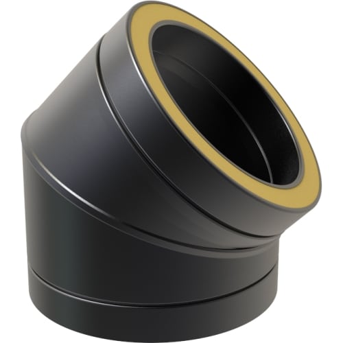 TW Pro Matt Black 6" (150mm) 45 Degree Bend