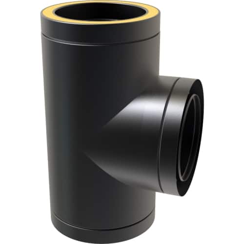 TW Pro Matt Black 6" (150mm) 90 Degree Tee