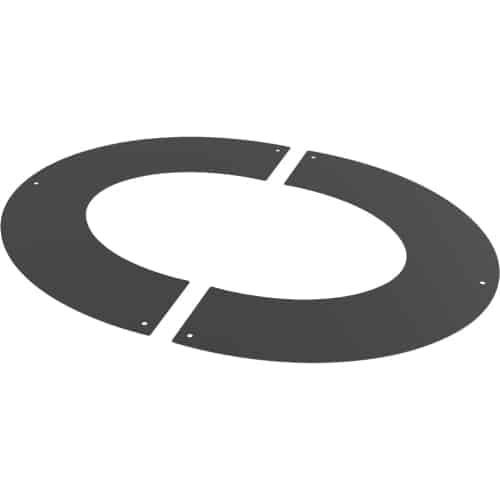 TW Pro Matt Black 6" (150mm) 2Pc Round Fixed Finishing Plate 45 Degrees