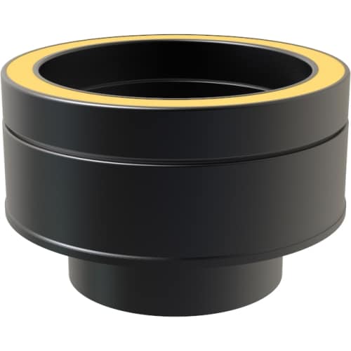TW Pro Matt Black Flat Increasing Adaptor 5" To 6" (125mm To 150mm)