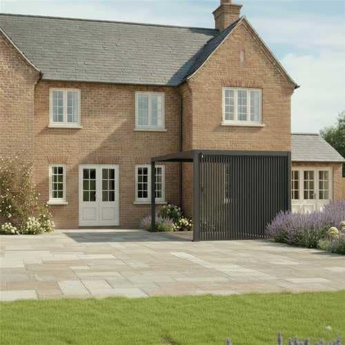 Nova - 1m Vertical Louvre Side Wall Panel - Grey