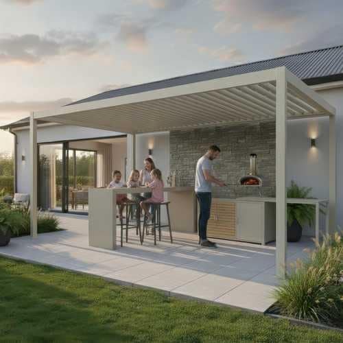 Nova - Cook Cab Outdoor Kitchen Workstation - Pebble