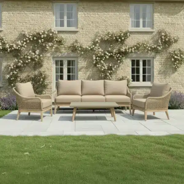 Nova - Summer 3 Seater Sofa Lounging Set with Rectangular Coffee Table