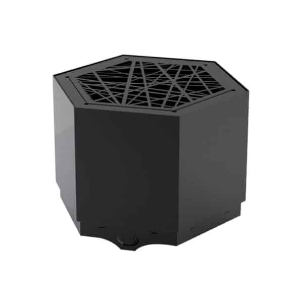 Pollen Hex Large Black Smokeless Fire Pit