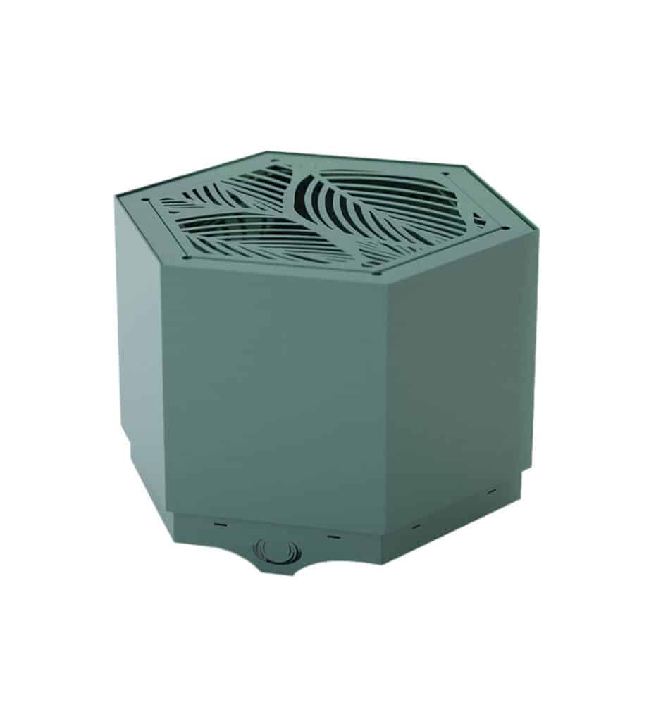 Pollen Hex Large Green Smokeless Fire Pit