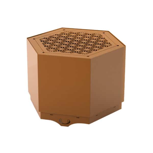 Pollen Hex Large Rust Smokeless Fire Pit