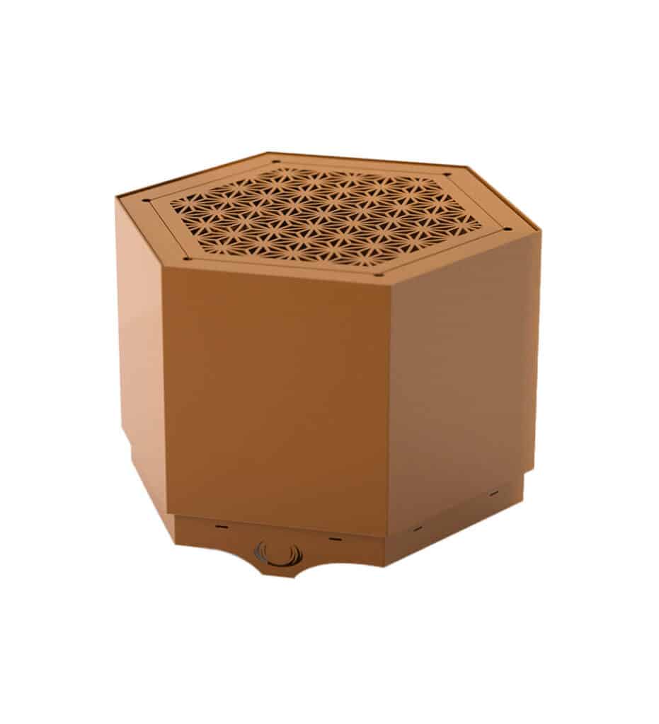 Pollen Hex Large Rust Smokeless Fire Pit