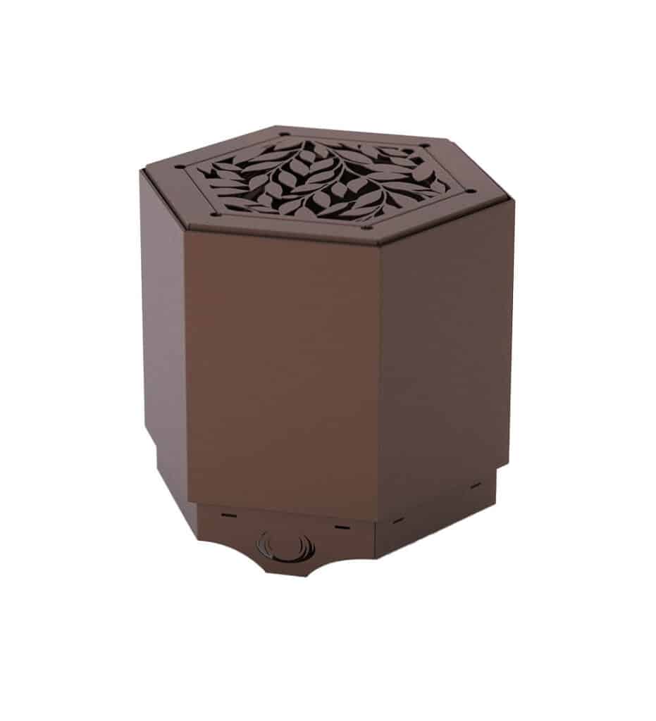Pollen Hex Small Brown Smokeless Fire Pit