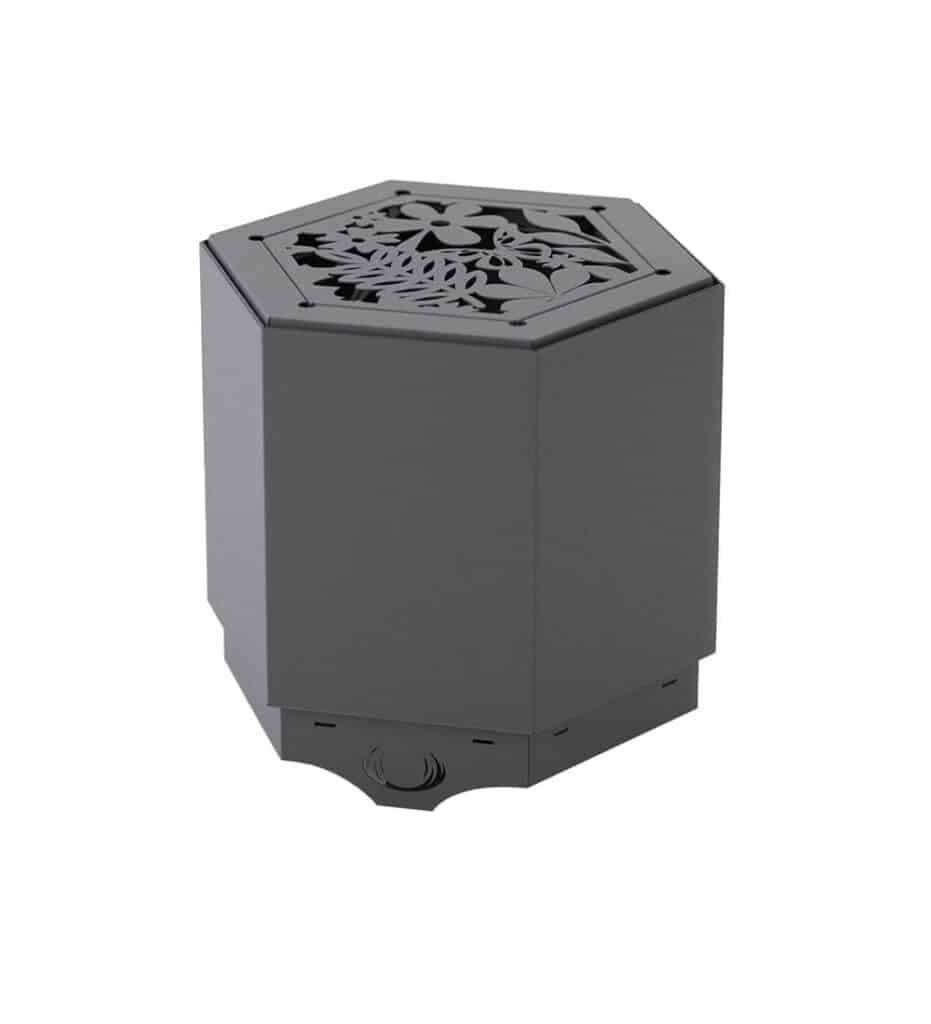 Pollen Hex Small Grey Smokeless Fire Pit