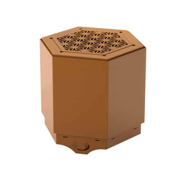 Pollen Hex Small Rust Smokeless Fire Pit