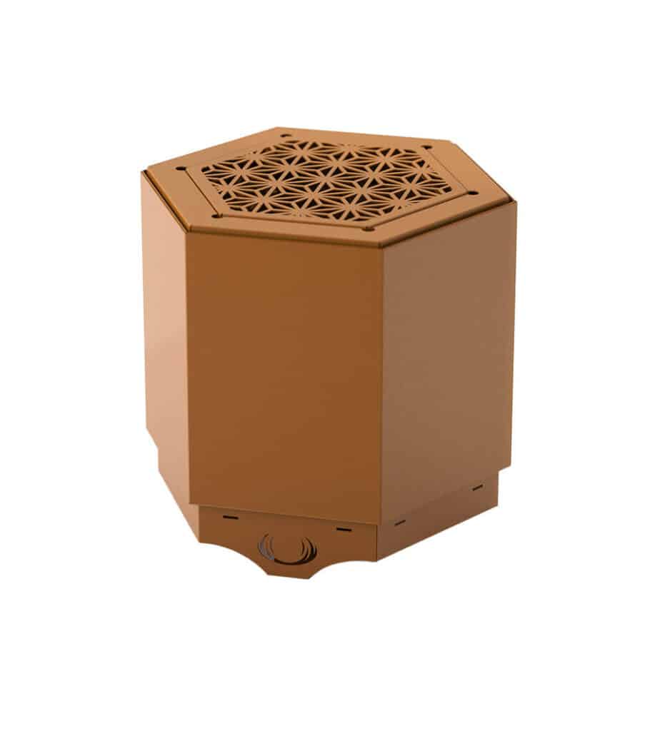 Pollen Hex Small Rust Smokeless Fire Pit