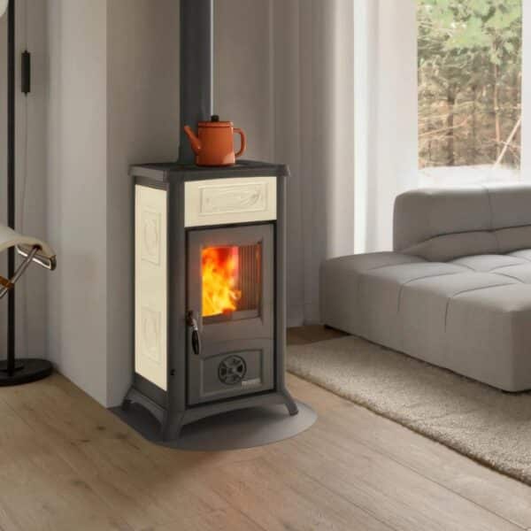 La Nordica Gemma Lean Ceramica 6kW Wood Burning Stove