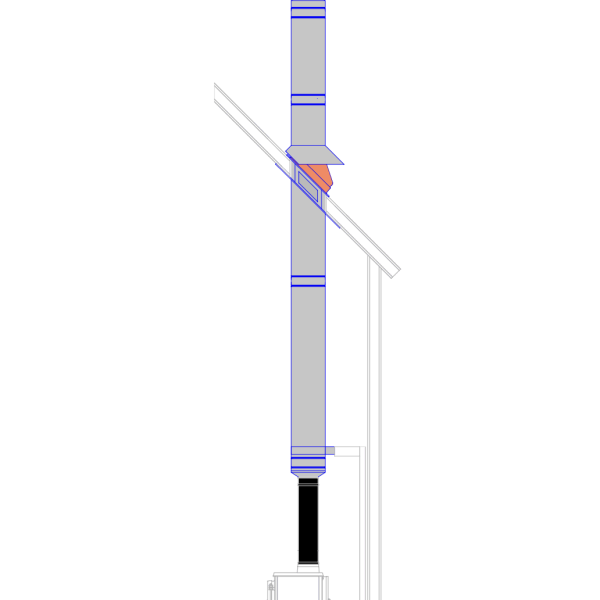 Ecostove Top Exit 4" Flue Kit for Tiny Home