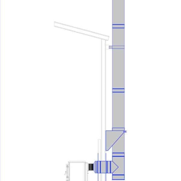 Ecostove Rear Exit 4" Flue Kit For Shepherds Hut