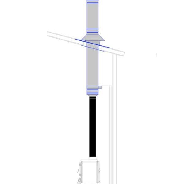 Ecostove Top Exit 4" Flue Kit For Summer House