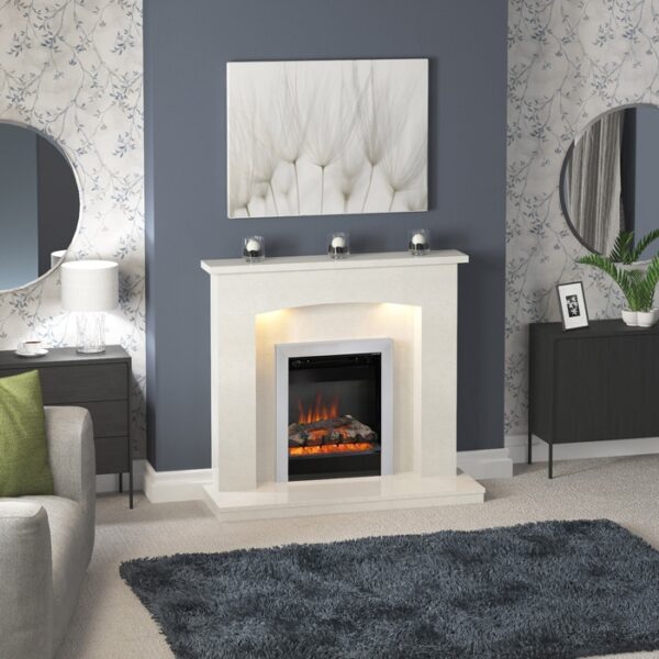 Flare Isabelle 45" Marble Fireplace