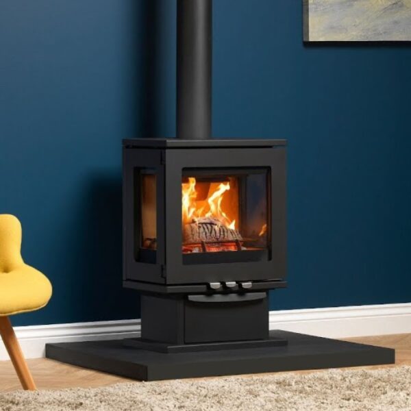 Purevision Linear LPV5 3 Sided 5kW Wood Burning Stove